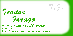 teodor farago business card